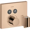 Image de hansgrohe Kit complet ShowerSelect Square UP-THM, 2 voies, chrome, avec WA + support, pour robinet mural