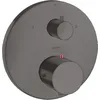 Image de Hansgrohe Axor Starck thermostat encastré avec vanne d'arrêt et vanne de commutation, Coloris: Chrome noir brossé