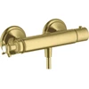 Image de hansgrohe Axor Montreux Mitigeur thermostatique douche AP, 1 sortie, avec croix, laiton brossé