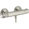 Image de hansgrohe Thermostat de douche Axor Montreux AP, 1 sortie, avec croix, aspect acier inoxydable