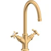 Image de hansgrohe Mitigeur lavabo à deux poignées 210 Axor Montreux A 175 mm, céramique, tirette, brossé
