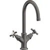 Image de hansgrohe AXOR Montreux Mélangeur lavabo 2 poignées 210, garniture de vidage à tirette, 16502340, Couleur: Brushed Black Chrome