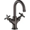 Image de hansgrohe AXOR Montreux mitigeur lavabo 2 poignées 160, vidage rapide, pour lavabo, 16505340, Couleur: Brushed Black Chrome