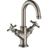 Image de hansgrohe AXOR Montreux mitigeur lavabo 2 poignées 160, vidage rapide, pour lavabo, 16505800, Couleur: acier inox Optic