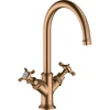 Image de hansgrohe Mitigeur lavabo 2 poignées 210 Axor Montreux A 175 mm, m KrG, sans vidage, bronze brossé
