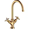 Image de hansgrohe AXOR Montreux mitigeur lavabo à deux poignées 210, sans vidage escamotable, 16506990, Couleur: Polished Gold Optic