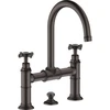 Image de hansgrohe Mitigeur lavabo à deux poignées 220 Axor Montreux A 175 mm, croix, tirette, bleu
