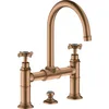 Image de hansgrohe AXOR Montreux mitigeur lavabo 2 poignées 220, vidage escamotable, 16510140, Couleur: Brushed Bronze