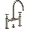 Image de hansgrohe AXOR Montreux mitigeur lavabo 2 poignées 220, vidage escamotable, 16510800, Couleur: acier inox Optic