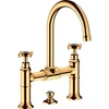 Image de hansgrohe Robinet lavabo à deux poignées 220 Axor Montreux A 175 mm, avec croix, tirette de vidage, po g opt