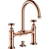 Image de hansgrohe AXOR Montreux mitigeur lavabo 2 poignées 220, vidage escamotable, 16510300, Couleur: Polished Red Gold