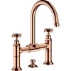 Image de hansgrohe Mitigeur lavabo à deux poignées 220 Axor Montreux A 175 mm, avec croix, tirette, pour robinetterie