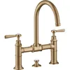 Image de hansgrohe AXOR Montreux Mitigeur lavabo 2 poignées Montreux 220, vidage escamotable, béquilles, projection 175mm, 16511140, Couleur: Brushed Bronze