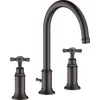 Image de hansgrohe AXOR Mélangeur lavabo 3 trous Montreux 180, vidage par pop-up, 16513340, Couleur: Brushed Black Chrome