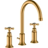 Image de hansgrohe Axor Montreux Mitigeur lavabo 3 trous 180 175 mm, avec croix, tirette, or optique b