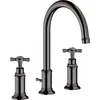 Image de hansgrohe AXOR Mélangeur lavabo 3 trous Montreux 180, vidage par pop-up, 16513330, Couleur: Polished Black Chrome