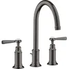 Image de hansgrohe AXOR Mitigeur lavabo 3 trous Montreux 180, vidage escamotable, béquilles, projection 175mm, 16514340, Couleur: Brushed Black Chrome