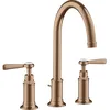 Image de hansgrohe AXOR Mitigeur lavabo 3 trous Montreux 180, vidage escamotable, béquilles, projection 175mm, 16514310, Couleur: Brushed Red Gold