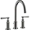 Image de hansgrohe AXOR Mitigeur lavabo 3 trous Montreux 180, vidage escamotable, béquilles, projection 175mm, 16514330, Couleur: Polished Black Chrome