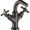 Image de hansgrohe AXOR Mélangeur bidet Montreux 2 poignées, garniture de vidage, 16520340, Couleur: Brushed Black Chrome