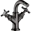Image de hansgrohe AXOR Mélangeur bidet Montreux 2 poignées, garniture de vidage, 16520330, Couleur: Polished Black Chrome