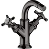Image de hansgrohe Axor Montreux Mitigeur bidet 2 trous A 104 mm, avec croix, tirette, bleu