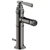 Image de Mitigeur de bidet AXOR Montreux à levier unique de la taille d'une main, avec poignée à levier et vide-poche, 16526330, Couleur: Polished Black Chrome