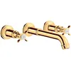 Image de hansgrohe AXOR Montreux Mélangeur lavabo 3 trous encastré, montage mural, 16532990, Couleur: Polished Gold Optic