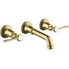 Image de hansgrohe AXOR MONTREUX mitigeur lavabo 3 trous encastré, montage mural, béquilles, 16534950, Couleur: Brushed Brass
