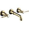 Image de hansgrohe AXOR MONTREUX mitigeur lavabo 3 trous encastré, montage mural, béquilles, 16534990, Couleur: Polished Gold Optic