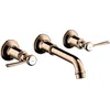 Image de hansgrohe AXOR MONTREUX mitigeur lavabo 3 trous encastré, montage mural, béquilles, 16534300, Couleur: Polished Red Gold