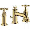 Image de hansgrohe AXOR MONTREUX Mélangeur lavabo 3 trous 30, vidage par pop-up, porte-à-faux 142mm, 16536990, Couleur: Polished Gold Optic