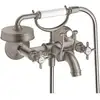 Image de hansgrohe Mitigeur évier à deux poignées Axor Montreux AP, H 224 mm, avec poignées croisées, aspect acier inoxydable