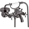 Image de hansgrohe Mitigeur évier à deux poignées Axor Montreux AP, bec 224 mm, poignées croisillon, bleu poli