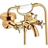 Image de hansgrohe Axor Montreux Mitigeur évier 2 poignées AP, L 224 mm, avec poignées croisillon, poli or brillant