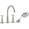 Image de hansgrohe AXOR Montreux 4 trous robinetterie sur plage de carrelage, 16544800, Couleur: acier inox Optic