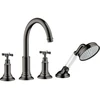 Image de hansgrohe Kit de montage Axor Montreux 4 voies, avec robinet croisé, bleu poli