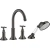 Image de hansgrohe AXOR Montreux 4 trous pour jante de baignoire DN15, 16546340, Couleur: Brushed Black Chrome