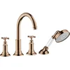 Image de hansgrohe AXOR Montreux 4 trous pour jante de baignoire DN15, 16546300, Couleur: Polished Red Gold