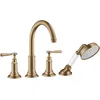 Image de hansgrohe AXOR MONTREUX Robinet de baignoire 4 trous, béquilles, béquilles, saillie 196mm, 16550140, Couleur: Brushed Bronze