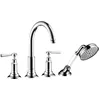 Image de hansgrohe AXOR MONTREUX Robinet de baignoire 4 trous, béquilles, béquilles, saillie 196mm, 16550800, Couleur: acier inox Optic