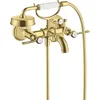 Image de hansgrohe AXOR Montreux Mitigeur bain douche 2 poignées, montage apparent, béquilles, saillie 220mm, 16551950, Couleur: Brushed Brass