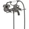 Image de hansgrohe AXOR Montreux Mitigeur bain douche 2 poignées, montage apparent, béquilles, saillie 220mm, 16551340, Couleur: Brushed Black Chrome