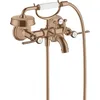 Image de hansgrohe AXOR Montreux Mitigeur bain douche 2 poignées, montage apparent, béquilles, saillie 220mm, 16551310, Couleur: Brushed Red Gold