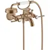 Image de hansgrohe Mitigeur évier deux poignées Axor Montreux AP, A 224 mm, levier moyen, brossé or rose