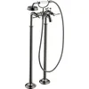 Image de hansgrohe AXOR Montreux Mitigeur bain 2 poignées, béquilles, sur pied, projection 234mm, 16553330, Couleur: Polished Black Chrome