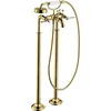 Image de hansgrohe AXOR Montreux Mitigeur bain 2 poignées, béquilles, sur pied, projection 234mm, 16553990, Couleur: Polished Gold Optic