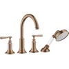 Image de hansgrohe AXOR AXOR Montreux 4 trous pour bordure de carrelage, béquilles, projection 196mm, 16554310, Couleur: Brushed Red Gold