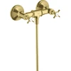 Image de hansgrohe Robinet de douche à deux poignées Axor Montreux AP, 1 jet, avec poignées croisées, laiton brossé