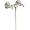 Image de hansgrohe Robinet de douche à deux poignées Axor Montreux AP, 1 jet, avec poignée croix, aspect acier inoxydable